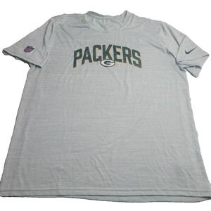 Nike NFL On Field Short Sleeve Shirt Green Bay Packers XL Gray‎